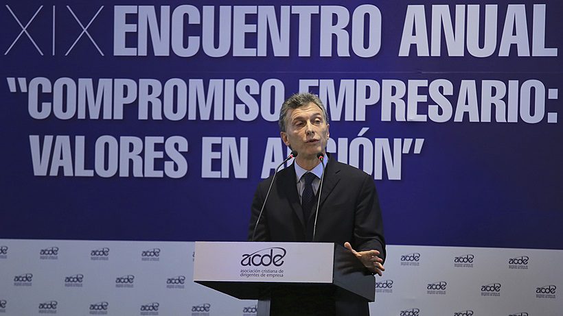 Mauricio Macri en el XIX Encuentro Anual de la Asociación Cristiana de Dirigentes de Empresas