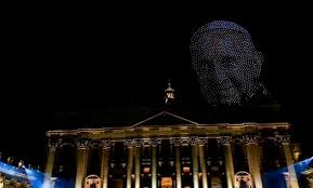Un grupo de Drones formaron el rostro del Papa Francisco en el Vaticano