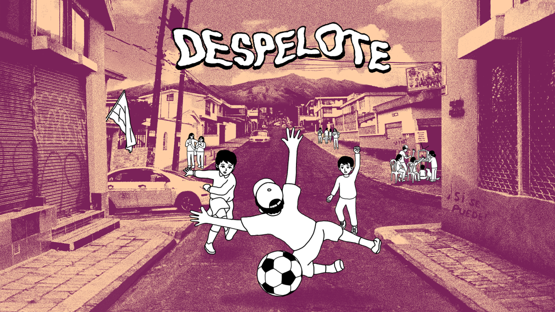 Imagen promocional de portada del videojuego "Despelote".