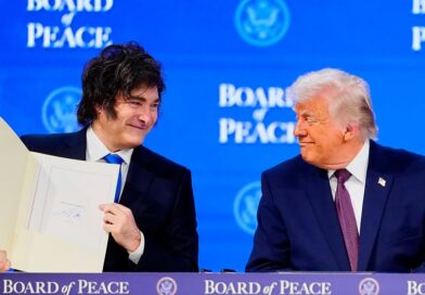 Javier Milei participó de la firma del Consejo de la Paz creado por Donald Trump