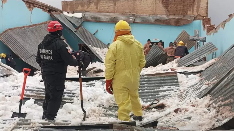 Derrumbe de techo en Abra Pampa