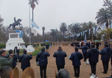 Raúl “Chuli” Jorge encabezó el homenaje al General San Martín en el parque que lleva su nombre
