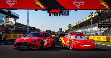 El Rayo McQueen llegó a Monza: el insólito crossover que tendrá la Fórmula 1 este fin de semana